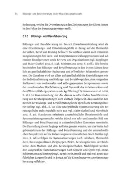 Image of the Page - 54 - in Bildungs- und Berufsberatung in der Migrationsgesellschaft - Pädagogische Perspektiven auf Beratung zur Anerkennung im Ausland erworbener Qualifikationen