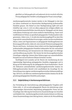 Image of the Page - 66 - in Bildungs- und Berufsberatung in der Migrationsgesellschaft - Pädagogische Perspektiven auf Beratung zur Anerkennung im Ausland erworbener Qualifikationen