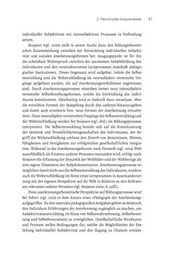 Image of the Page - 67 - in Bildungs- und Berufsberatung in der Migrationsgesellschaft - Pädagogische Perspektiven auf Beratung zur Anerkennung im Ausland erworbener Qualifikationen