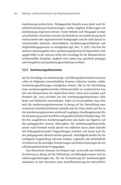 Image of the Page - 68 - in Bildungs- und Berufsberatung in der Migrationsgesellschaft - Pädagogische Perspektiven auf Beratung zur Anerkennung im Ausland erworbener Qualifikationen