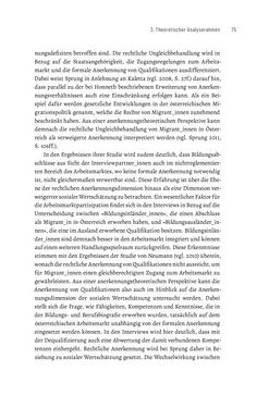 Image of the Page - 75 - in Bildungs- und Berufsberatung in der Migrationsgesellschaft - Pädagogische Perspektiven auf Beratung zur Anerkennung im Ausland erworbener Qualifikationen