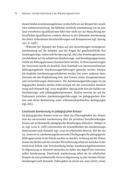 Image of the Page - 76 - in Bildungs- und Berufsberatung in der Migrationsgesellschaft - Pädagogische Perspektiven auf Beratung zur Anerkennung im Ausland erworbener Qualifikationen