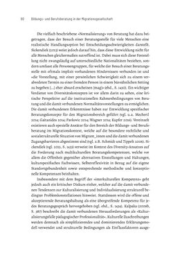 Image of the Page - 90 - in Bildungs- und Berufsberatung in der Migrationsgesellschaft - Pädagogische Perspektiven auf Beratung zur Anerkennung im Ausland erworbener Qualifikationen