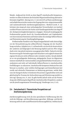 Image of the Page - 91 - in Bildungs- und Berufsberatung in der Migrationsgesellschaft - Pädagogische Perspektiven auf Beratung zur Anerkennung im Ausland erworbener Qualifikationen