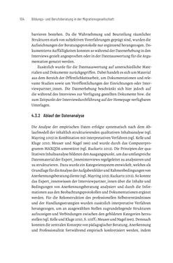 Image of the Page - 104 - in Bildungs- und Berufsberatung in der Migrationsgesellschaft - Pädagogische Perspektiven auf Beratung zur Anerkennung im Ausland erworbener Qualifikationen