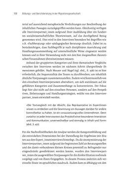 Image of the Page - 108 - in Bildungs- und Berufsberatung in der Migrationsgesellschaft - Pädagogische Perspektiven auf Beratung zur Anerkennung im Ausland erworbener Qualifikationen