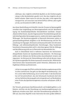 Image of the Page - 116 - in Bildungs- und Berufsberatung in der Migrationsgesellschaft - Pädagogische Perspektiven auf Beratung zur Anerkennung im Ausland erworbener Qualifikationen