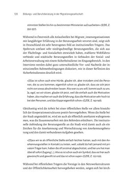 Image of the Page - 128 - in Bildungs- und Berufsberatung in der Migrationsgesellschaft - Pädagogische Perspektiven auf Beratung zur Anerkennung im Ausland erworbener Qualifikationen