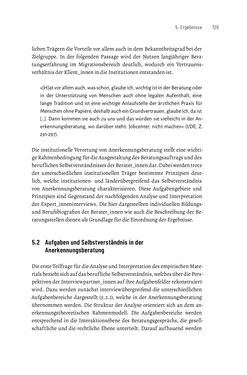 Image of the Page - 129 - in Bildungs- und Berufsberatung in der Migrationsgesellschaft - Pädagogische Perspektiven auf Beratung zur Anerkennung im Ausland erworbener Qualifikationen