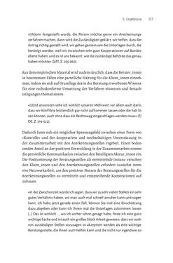 Image of the Page - 137 - in Bildungs- und Berufsberatung in der Migrationsgesellschaft - Pädagogische Perspektiven auf Beratung zur Anerkennung im Ausland erworbener Qualifikationen