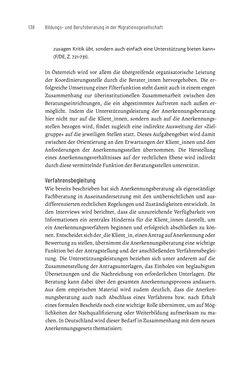 Image of the Page - 138 - in Bildungs- und Berufsberatung in der Migrationsgesellschaft - Pädagogische Perspektiven auf Beratung zur Anerkennung im Ausland erworbener Qualifikationen