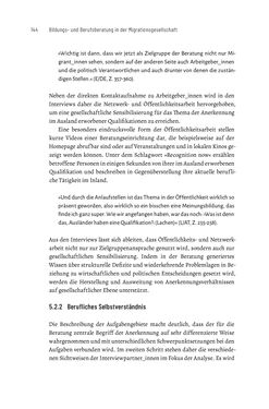 Image of the Page - 144 - in Bildungs- und Berufsberatung in der Migrationsgesellschaft - Pädagogische Perspektiven auf Beratung zur Anerkennung im Ausland erworbener Qualifikationen