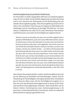 Image of the Page - 148 - in Bildungs- und Berufsberatung in der Migrationsgesellschaft - Pädagogische Perspektiven auf Beratung zur Anerkennung im Ausland erworbener Qualifikationen