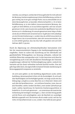 Bild der Seite - 149 - in Bildungs- und Berufsberatung in der Migrationsgesellschaft - Pädagogische Perspektiven auf Beratung zur Anerkennung im Ausland erworbener Qualifikationen
