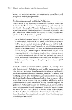Bild der Seite - 152 - in Bildungs- und Berufsberatung in der Migrationsgesellschaft - Pädagogische Perspektiven auf Beratung zur Anerkennung im Ausland erworbener Qualifikationen