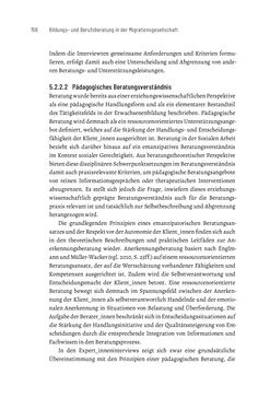 Image of the Page - 156 - in Bildungs- und Berufsberatung in der Migrationsgesellschaft - Pädagogische Perspektiven auf Beratung zur Anerkennung im Ausland erworbener Qualifikationen