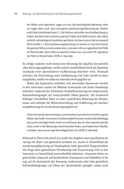 Bild der Seite - 166 - in Bildungs- und Berufsberatung in der Migrationsgesellschaft - Pädagogische Perspektiven auf Beratung zur Anerkennung im Ausland erworbener Qualifikationen