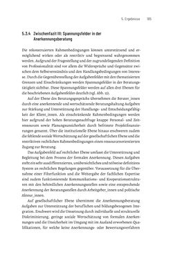 Image of the Page - 185 - in Bildungs- und Berufsberatung in der Migrationsgesellschaft - Pädagogische Perspektiven auf Beratung zur Anerkennung im Ausland erworbener Qualifikationen