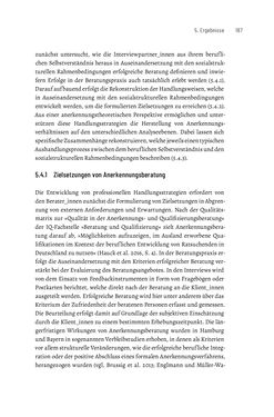 Bild der Seite - 187 - in Bildungs- und Berufsberatung in der Migrationsgesellschaft - Pädagogische Perspektiven auf Beratung zur Anerkennung im Ausland erworbener Qualifikationen