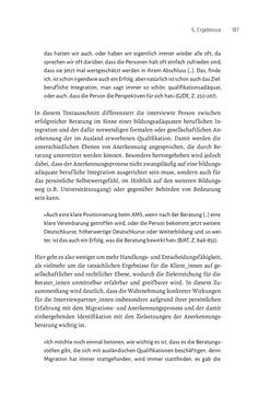 Image of the Page - 197 - in Bildungs- und Berufsberatung in der Migrationsgesellschaft - Pädagogische Perspektiven auf Beratung zur Anerkennung im Ausland erworbener Qualifikationen