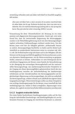 Bild der Seite - 205 - in Bildungs- und Berufsberatung in der Migrationsgesellschaft - Pädagogische Perspektiven auf Beratung zur Anerkennung im Ausland erworbener Qualifikationen