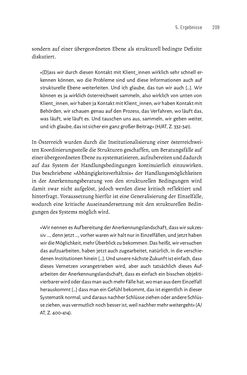 Bild der Seite - 209 - in Bildungs- und Berufsberatung in der Migrationsgesellschaft - Pädagogische Perspektiven auf Beratung zur Anerkennung im Ausland erworbener Qualifikationen