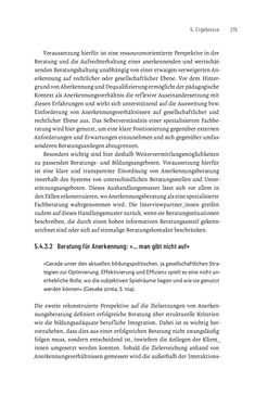 Bild der Seite - 215 - in Bildungs- und Berufsberatung in der Migrationsgesellschaft - Pädagogische Perspektiven auf Beratung zur Anerkennung im Ausland erworbener Qualifikationen