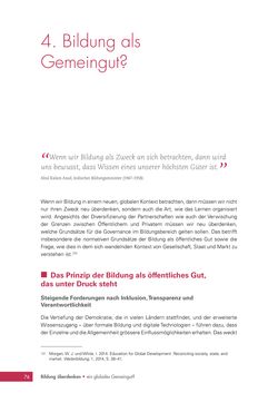 Image of the Page - 76 - in Bildung überdenken - Ein globales Gemeingut?
