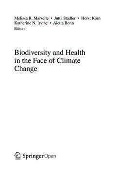 Image of the Page - (000003) - in Biodiversity and Health in the Face of Climate Change