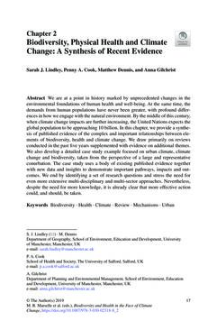 Bild der Seite - 17 - in Biodiversity and Health in the Face of Climate Change