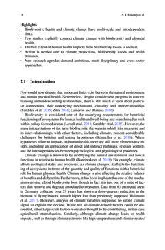 Bild der Seite - 18 - in Biodiversity and Health in the Face of Climate Change