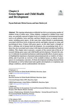 Bild der Seite - 121 - in Biodiversity and Health in the Face of Climate Change