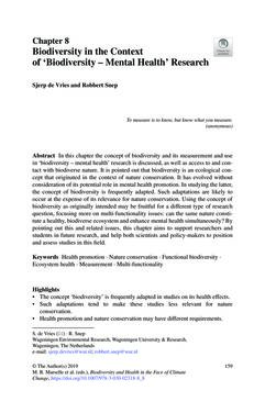 Image of the Page - 159 - in Biodiversity and Health in the Face of Climate Change