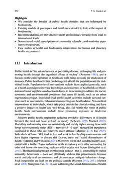 Bild der Seite - 252 - in Biodiversity and Health in the Face of Climate Change