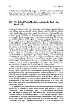 Bild der Seite - 262 - in Biodiversity and Health in the Face of Climate Change