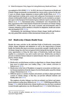 Bild der Seite - 319 - in Biodiversity and Health in the Face of Climate Change