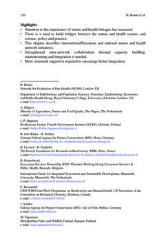 Image of the Page - 330 - in Biodiversity and Health in the Face of Climate Change