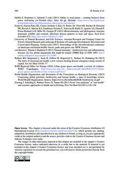 Image of the Page - 360 - in Biodiversity and Health in the Face of Climate Change