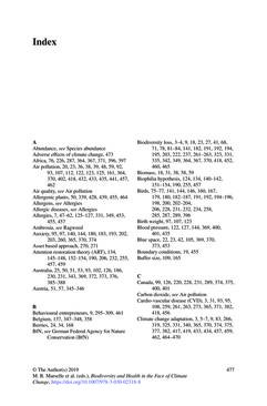 Image of the Page - 477 - in Biodiversity and Health in the Face of Climate Change