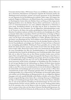 Image of the Page - 75 - in Biografien bedeutender österreichischer Wissenschafterinnen - »Die Neugier treibt mich, Fragen zu stellen«