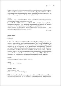 Image of the Page - 87 - in Biografien bedeutender österreichischer Wissenschafterinnen - »Die Neugier treibt mich, Fragen zu stellen«