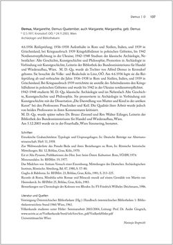 Image of the Page - 137 - in Biografien bedeutender österreichischer Wissenschafterinnen - »Die Neugier treibt mich, Fragen zu stellen«