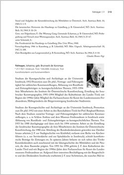 Image of the Page - 219 - in Biografien bedeutender österreichischer Wissenschafterinnen - »Die Neugier treibt mich, Fragen zu stellen«
