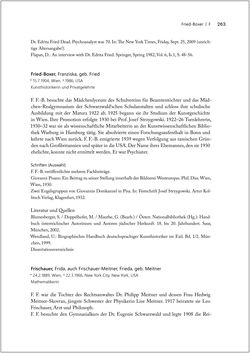 Bild der Seite - 263 - in Biografien bedeutender österreichischer Wissenschafterinnen - »Die Neugier treibt mich, Fragen zu stellen«