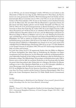 Image of the Page - 347 - in Biografien bedeutender österreichischer Wissenschafterinnen - »Die Neugier treibt mich, Fragen zu stellen«