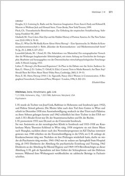 Image of the Page - 371 - in Biografien bedeutender österreichischer Wissenschafterinnen - »Die Neugier treibt mich, Fragen zu stellen«