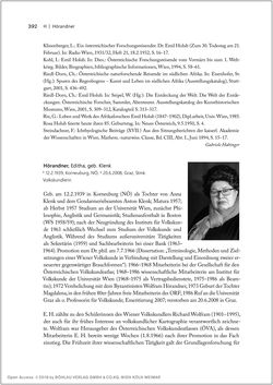 Image of the Page - 392 - in Biografien bedeutender österreichischer Wissenschafterinnen - »Die Neugier treibt mich, Fragen zu stellen«