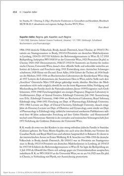 Image of the Page - 454 - in Biografien bedeutender österreichischer Wissenschafterinnen - »Die Neugier treibt mich, Fragen zu stellen«