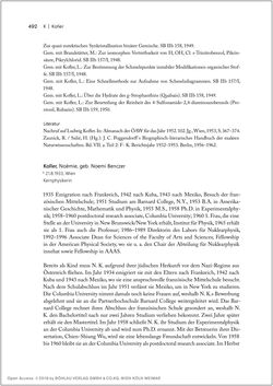 Image of the Page - 492 - in Biografien bedeutender österreichischer Wissenschafterinnen - »Die Neugier treibt mich, Fragen zu stellen«