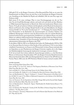 Image of the Page - 493 - in Biografien bedeutender österreichischer Wissenschafterinnen - »Die Neugier treibt mich, Fragen zu stellen«